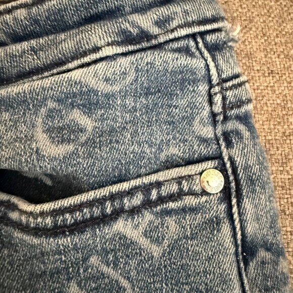 Guess Womens Denim Logo Print High-Rise Shorts Size 29 - Picture 3 of 6